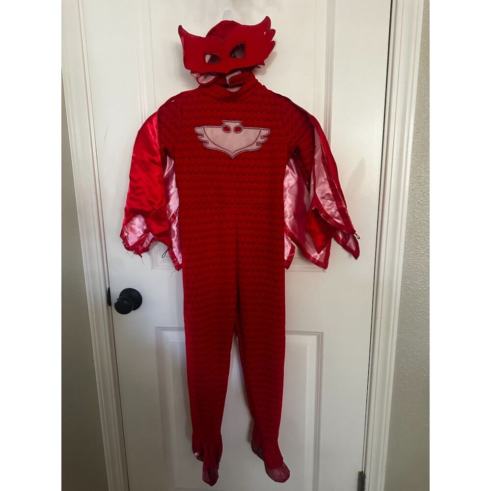PJ Masks Owlette Red Costume with Wings & Mask Size 5/6T